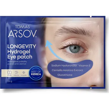 Péče o oční okolí Tomas Arsov LONGEVITY Hydrogelové polštářky pod oči