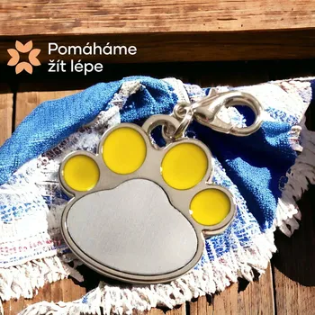 psí známka Pomáháme žít lépe Psí známka - žlutá tlapka