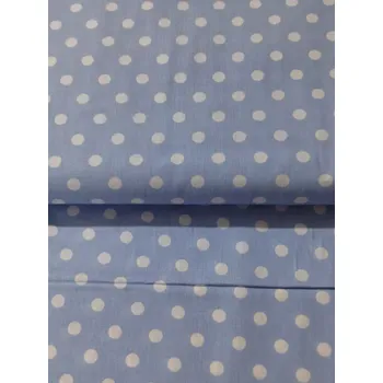 Bavlněná látka / plátno puntíky modrá světlá