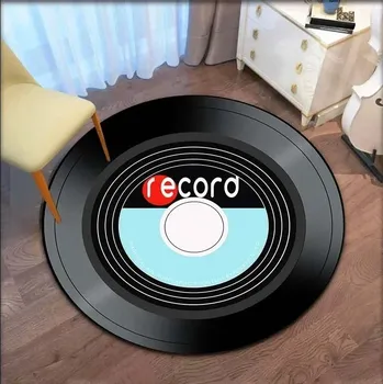 Koberec Hudební kulatý koberec do obýváku a ložnice - 120x120cm,F