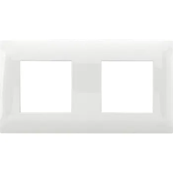 Elektrická zásuvka Dvojitý Rámeček KOS bílý