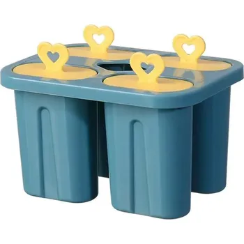 fomička na zmrzlinu Formička na nanuky | tvořítko na zmrzlinu, styl srdce, čtyřmístná - Modrá