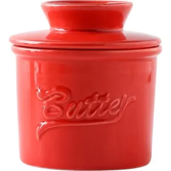 Máslenka Nádoba na máslo s víkem | máslenka - červená