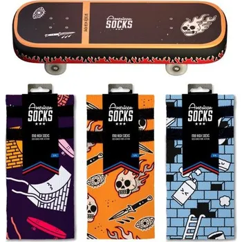 Dámské ponožky PONOŽKY AMERICAN SOCKS Skateboard - Gift - modrá - L/XL + při osobním odběru 978 Kč