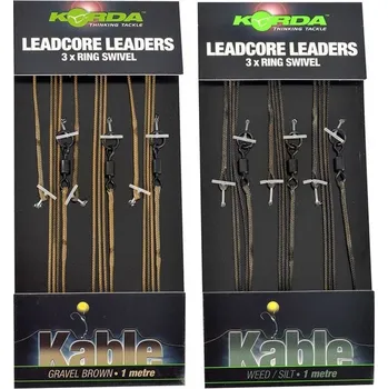 Korda Hotové Montáže Leadcore Leader Ring Swivel 3ks Barva: Gravel/Brown