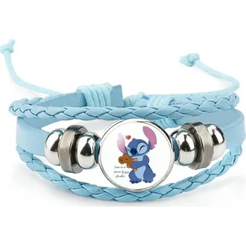 Náramek Dětský pletený náramek s motivem Lilo &amp; Stitch - 5