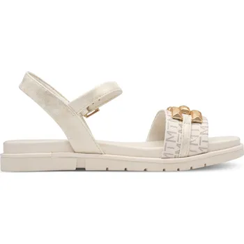 Dámské sandále Dámské krémové sandály na nízkém podpatku Marco Tozzi Velikost: 42