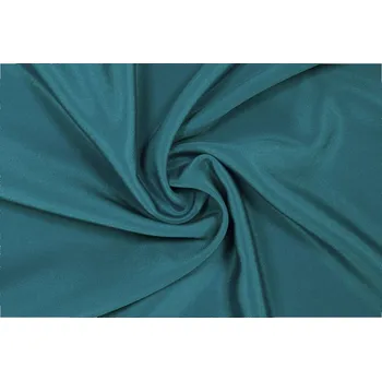 Hedvábný krepdešín, tyrkysový, sartor.cz