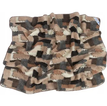 deka VLNĚNÁ DEKA 160x200 z AUSTRÁLSKÉ MERINO VLNY - ZÁPLATY