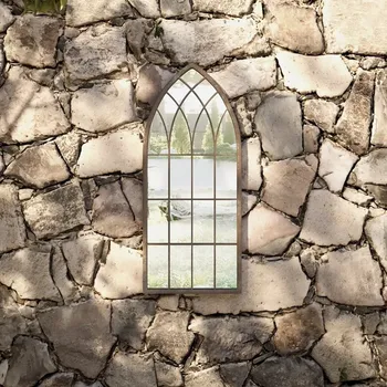 Zrcadlo Zrcadlo zahradní, pískované, 70x30 cm, železné