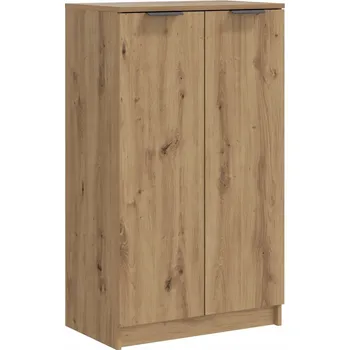 Botník Botník s dvířky a policemi, dub artisan, 59x35x100,5 cm