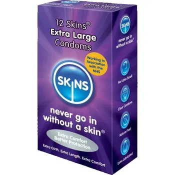 Kondom Skins Extra Large Kondomy zvětšené 57mm 12 kusů