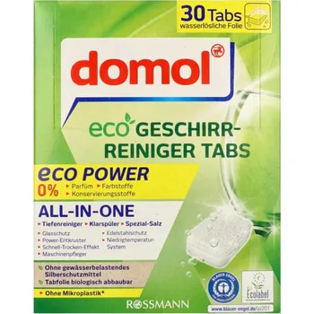 Tableta do myčky Domol Eco tablety do myčky ALL-IN-ONE 30 ks 0% konzervantů z Německa