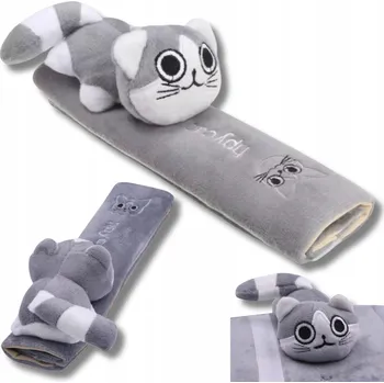 Návlek na bezpečnostní pás PODLOŽKA NA BEZPEČNOSTNÍ PÁS DO AUTA AUTOMOBILOVÁ OCHRANA PRO DĚTI KOČKA