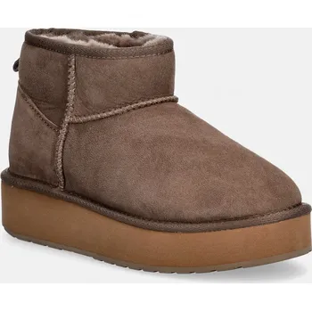 Dámská zimní obuv Semišové sněhule Emu Australia Stinger Micro Flatform 2.0 W13296.MUSH hnědá 88X, EUR 38