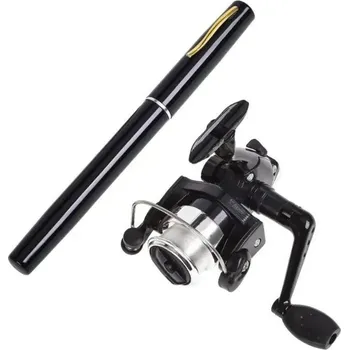 Rybářský prut Prut a naviják do kapsy - teleskopický prut - více barev - černá
