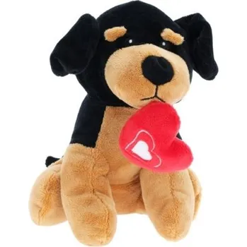 Plyšový pes Rotvajler D 18 cm černý