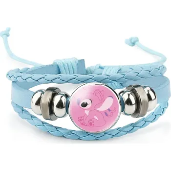 Náramek Dětský pletený náramek s motivem Lilo &amp; Stitch - 2