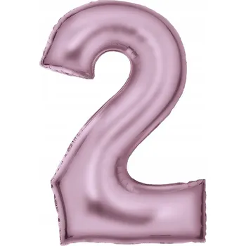 Balónek Foliový balónek "Číslice 2 - Pastelový", růžový, Amscan, 34", DGT