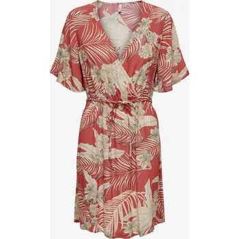 Dámské šaty Cihlové dámské vzorované šaty ONLY Palina Only hnědá 2835214