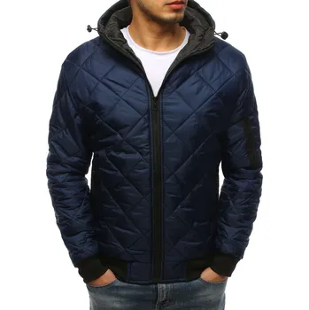 Pánská móda Pánská bunda přechodná prošívaná tmavě modrá Dstreet DStreet černá | modrá 3171913