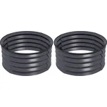 OUTSUNNY Sada 2 kruhových vyvýšených záhonů z oceli 60 x 30 cm černá