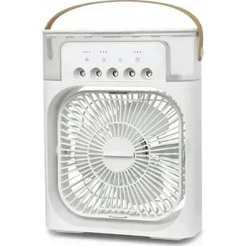 Zvlhčovač vzduchu Přenosný Tichý Ventilátor Zvlhčovač Klimatizace 3v1 USB na vodu - bílý