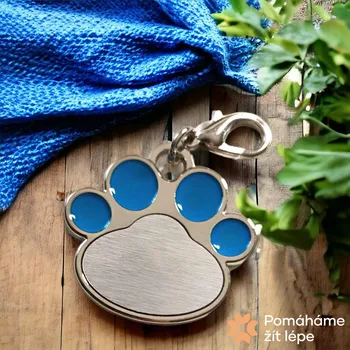 psí známka Pomáháme žít lépe Psí známka - modrá tlapka