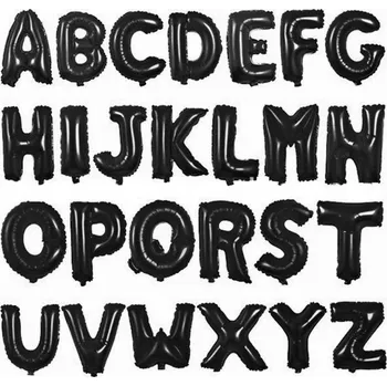 Balónek Nafukovací písmena na oslavu | fóliové balónky - černá,A