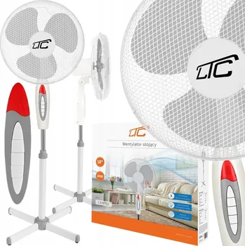 Domácí ventilátor Podlahový ventilátor LTC PODLAHOVÝ VĚTRÁK STOJÍCÍ bílý