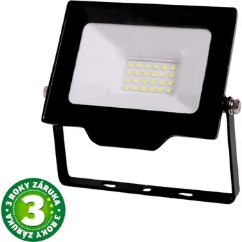 Prémiový ultratenký LED reflektor černý 20W 2000lm, studená, 3 roky