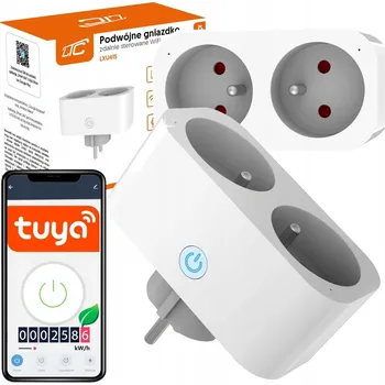 Elektrická zásuvka Dvojitá chytrá zásuvka LTC WIFI Smart Tuya