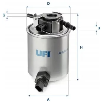 Palivový filtr UFI 24.020.01 Palivový filtr