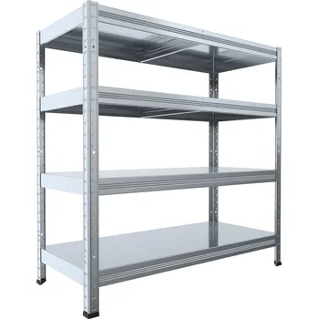 Dílenský regál Kovový regál do technické místnosti Biedrax 40 x 100 x 90 cm, zinkovaný - 4 police kovové