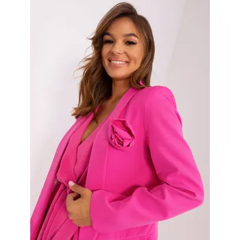 Dámské sako Tmavě růžové sako bez zapínání Italy Moda růžová 2679858