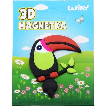 Wiky 3D magnet šedá tukan