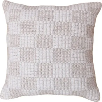 Polštář Raavi Ručně tkaný polštář z přírodní bavlny a vlny