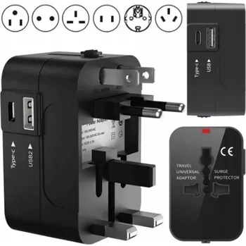 Adaptér / Přechodka do zásuvky Cestovní USA EU Celý Svět