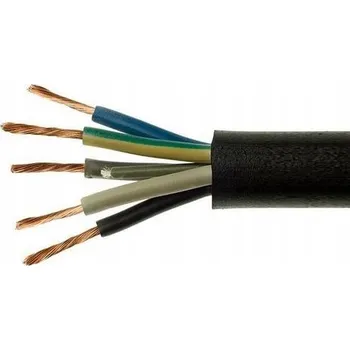 elektrický kabel Kabel Elektrokabel gumový 5pramenný 6 mm2 100 m ohebný OnPd