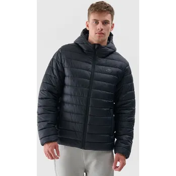 Pánská bunda Pánská Péřová Bunda S Kapucí 4F Černá 4FWAW24TDJ 4F černá | šedá 3128960
