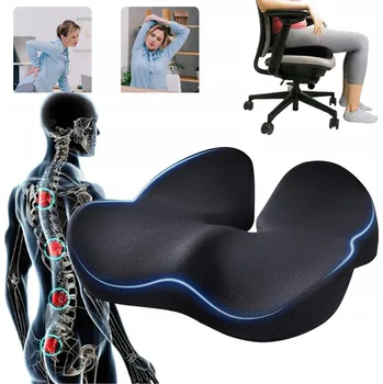 Polštář ORTOPEDICKÝ POLŠTÁŘ NA ŽIDLI DO KŘESLA DO AUTA 46 x 41 cm