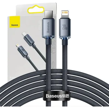 Síťový kabel Kabel Baseus Crystal Shine USB-C na Lightning, 20 W, PD, 2 m