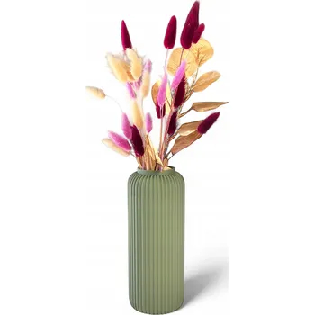 Váza VYSOKÁ SVATEBNÍ VÁZA, OLIVOVÁ NEROZBITNÁ 22 CM, MODERNÍ VÁZA NA KVĚTINY