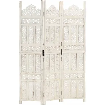 Paraván Paraván pokojový dřevěný 120x165 cm, bílý