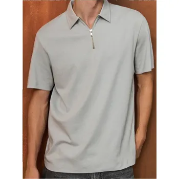 Pánské tričko Sinsay - Polo - šedá - 608EY-09X - 608EY-09X-3XL