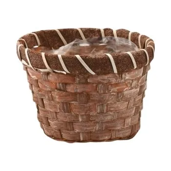 proutěný koš hnědý - výška 11 cm