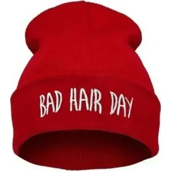 Čepice Čepice Bad hair day | zimní čepice - unisex - červená