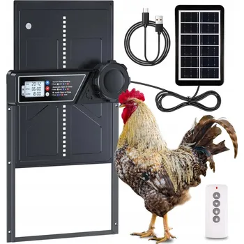 Automatická dvířka do kurníku solární s časovačem voděodolné s dálkovým ovládáním