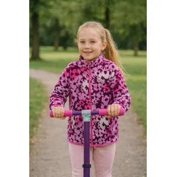 Dívčí mikina Dívčí flísová mikina Wolf B2441 vínová