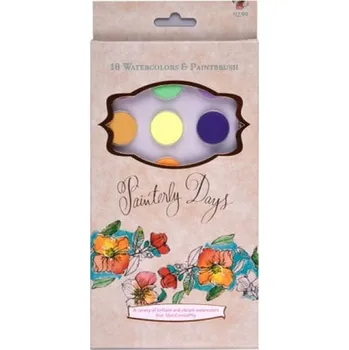 Cizojazyčná kniha Painterly Days - 18 Watercolors - Rice, Kristy